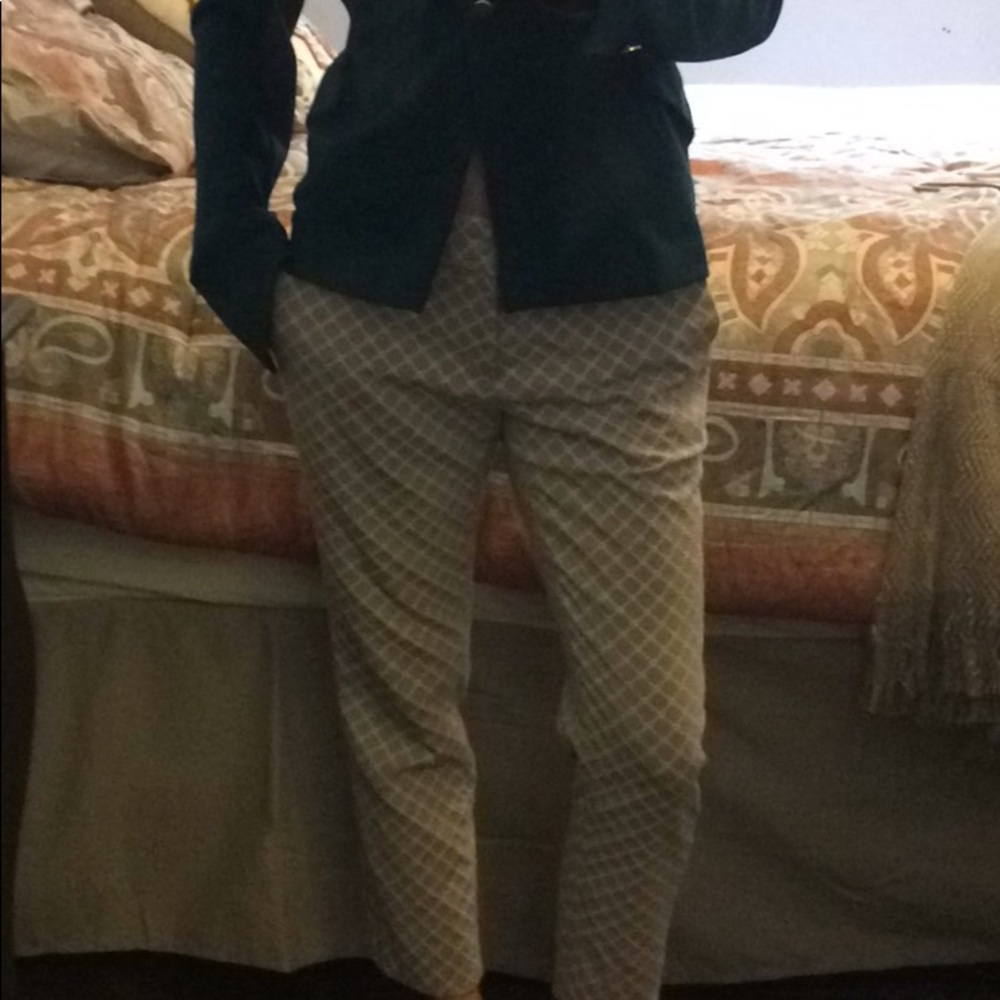 Banana Republic Grey patterned Hampton pant